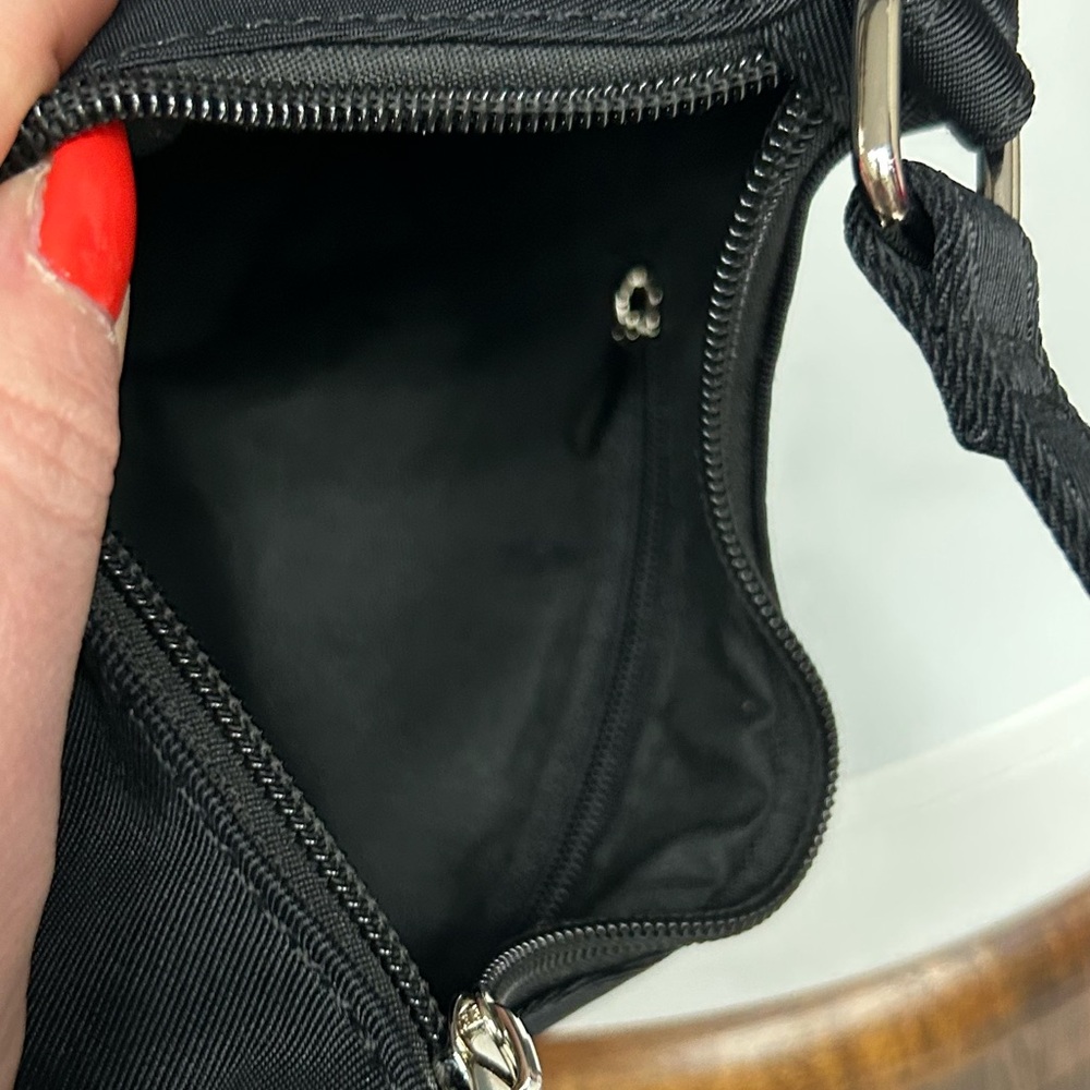 Dolls Kill Logo Mini Hobo Shoulder Bag Black Y2K Goth Streetwear Purse - Picture 7 of 9